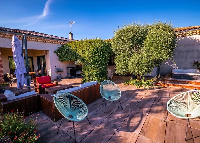Magarre Climatisée, Piscine Chauffée, Spa, Dans Un Cadre Naturel Envoûtant فيلة Castelnau-de-Montmiral